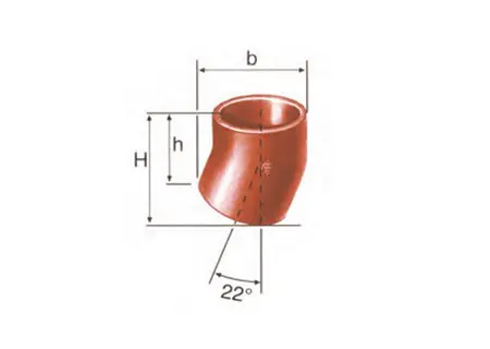 Curva a 22° ghisa SMU-Saint-Gobain-Tubiplast